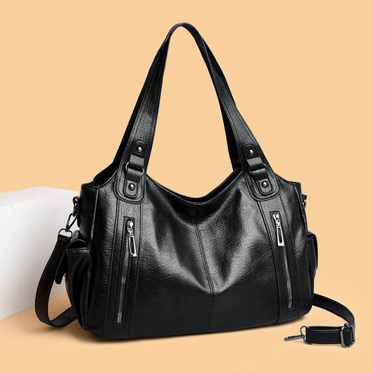 Bolsa de Hombro Texturizada Minimalista de Gran Capacidad para Mujer - Image 6