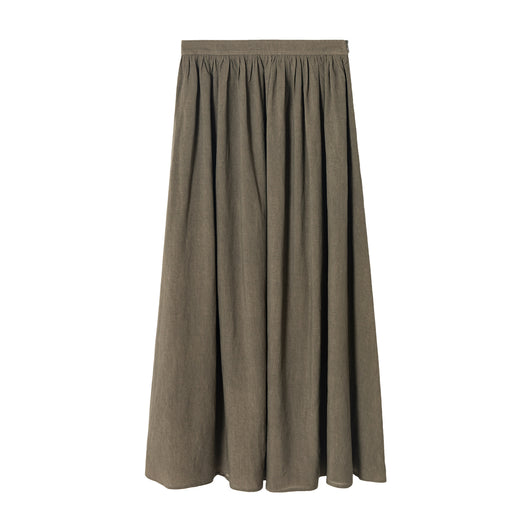 Falda Plisada Tencel Lino Efecto Desteñido con Volumen - Elegancia Moderna para Mujer - Image 8