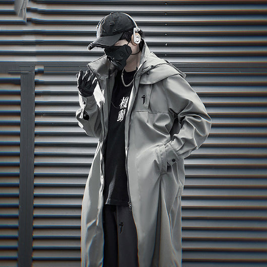 Abrigo Trench Mecánico con Doble Cierre y Capucha para Hombre - Image 14