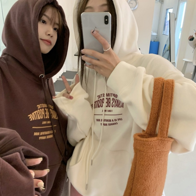 Sudadera con Capucha Estampado de Letras - Abrigo Versátil - Image 2