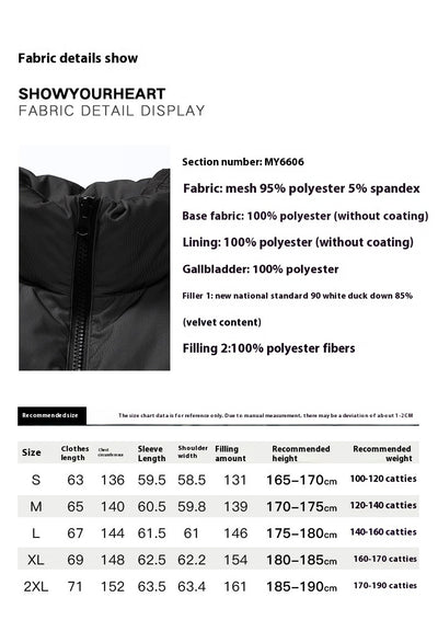 Abrigo de Plumón de Pato Blanco para Invierno con Tecnología Reflectante - Image 8