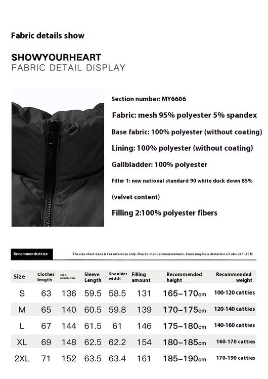 Abrigo de Plumón de Pato Blanco para Invierno con Tecnología Reflectante - Image 8