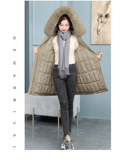 Abrigo de Algodón Holgado para Mujer con Forro Polar y Cintura Ajustable - Image 14