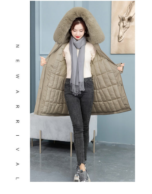 Abrigo de Algodón Holgado para Mujer con Forro Polar y Cintura Ajustable - Image 14