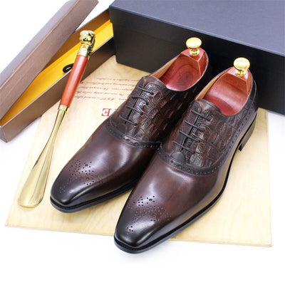 Zapatos Oxford de Cuero Genuino con Cordones - Estilo Británico Clásico - Image 4