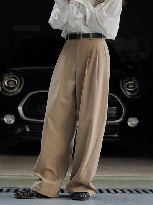 Pantalón Casual Holgado de Cintura Alta con Textura para Mujer - Image 18