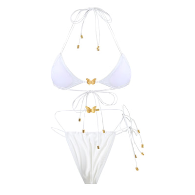 Traje de Baño Triangular con Cordón Elástico y Diseño Mariposa para Mujer - Image 21