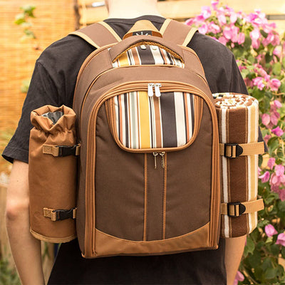 Set Completo de Bolsa Térmica para Picnic con Vajilla Portátil