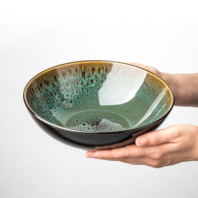 Tazón de Cerámica Verde Vintage 20 cm - Perfecto para Fideos y Sopas - Image 2
