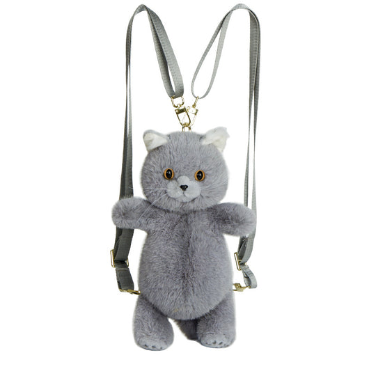 Bolso Bandolera Gato Adorable de Peluche Simulado - Image 5