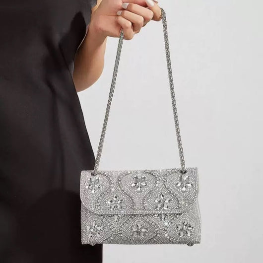 Bolso de Noche Elegante con Incrustaciones de Diamantes para Eventos - Image 7