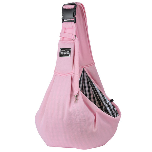 Bolsa Bandolera para Mascotas a Cuadros Rojo y Negro con Correa Ajustable - Image 9