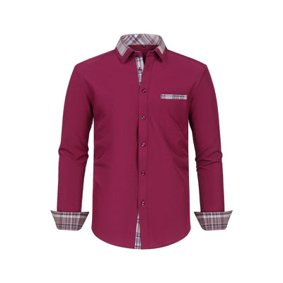 Camisa Manga Larga Hombre con Cuello Floral Patchwork - Image 9