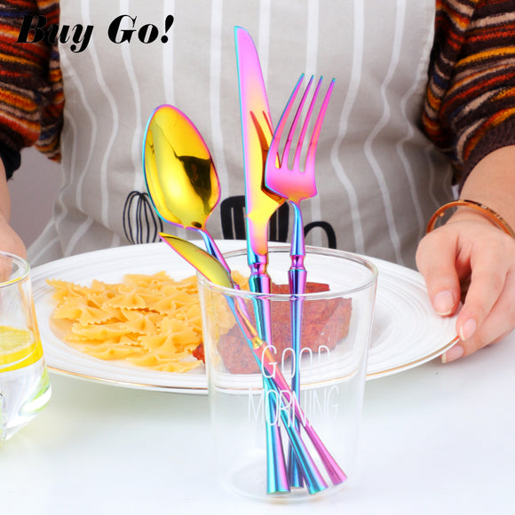 Juego de Cubiertos de Acero Inoxidable Premium para Restaurante - Set de 4 Piezas