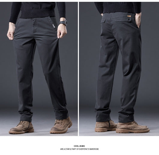 Pantalones Casuales de Algodón Puro con Stretch - Corte Recto Relajado para Hombre - Image 17