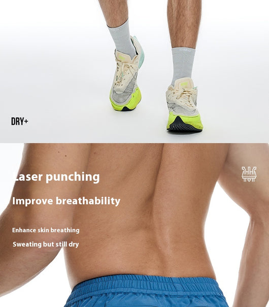 Shorts de Entrenamiento Hombre Cuatro Direcciones Stretch Costura Láser Transpirable Verano - Image 12