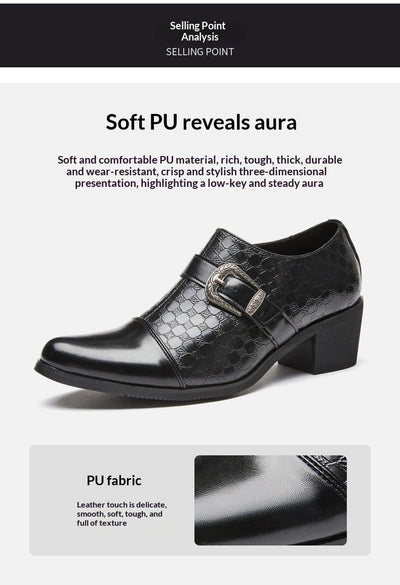Zapatos Casuales de Cuero Cubano con Diseño Piel de Serpiente para Hombre - Image 8