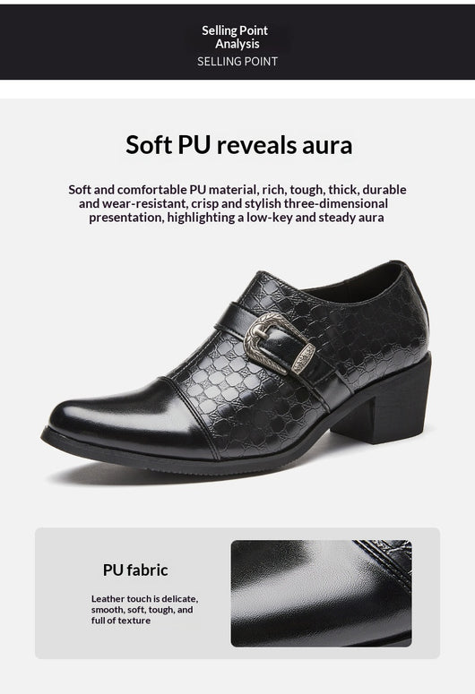 Zapatos Casuales de Cuero Cubano con Diseño Piel de Serpiente para Hombre - Image 8