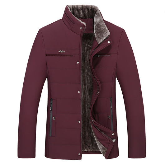 Abrigo Acolchado de Algodón para Papá - Chaqueta Cálida Otoño Invierno - Image 3