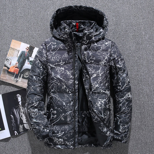 Chaqueta de Plumón para Hombre Acolchada Extra Gruesa Resistente al Frío - Image 2