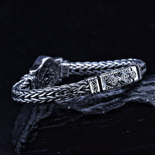 Pulsera de Plata Esterlina S925 Tejida a Mano - Diseño Étnico León Dominante - Image 7