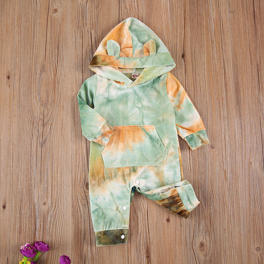 Jumpsuit Tie Dye con Capucha para Bebés y Niños - Image 10