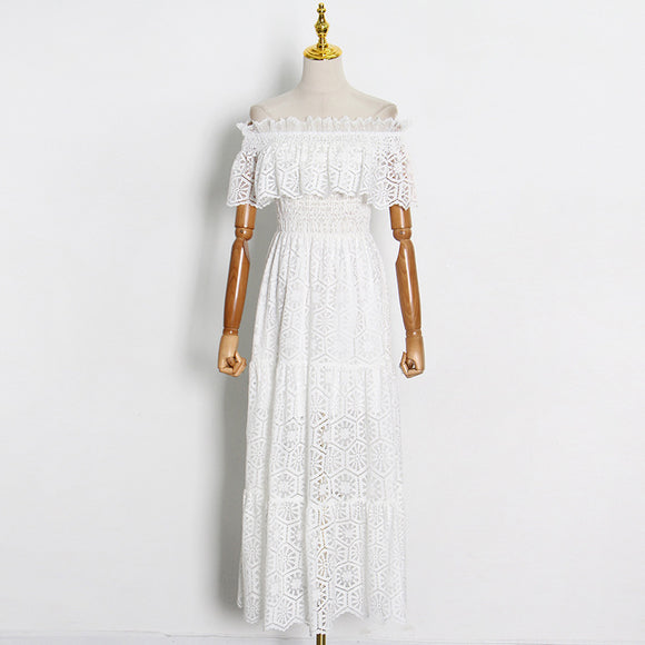 Vestido Asimétrico con Volantes Elegante