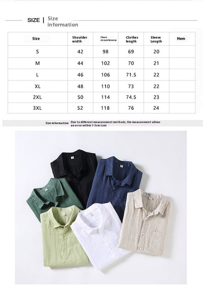 Conjunto de Shorts y Camisa de Lino para Hombre - Outfit Veraniego Ligero y Cómodo - Image 14