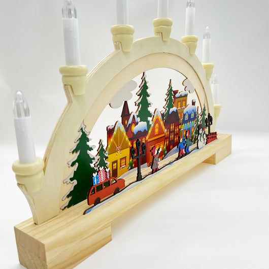 Puente Navideño Luminoso de Madera con LED - Image 12