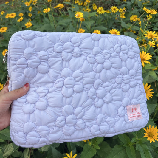 Bolsa para Tablet 13 Pulgadas con Bordado Floral y Algodón Acolchado - Image 14
