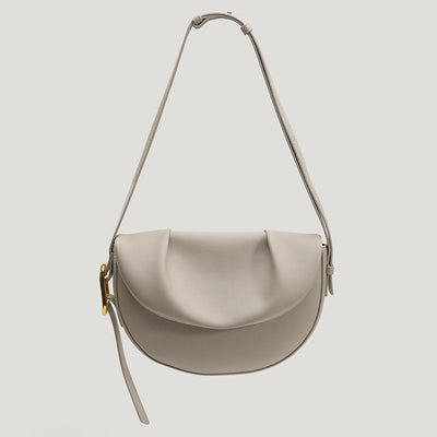 Bolso Bandolera de Cuero Vacuno con Pliegues - Image 5