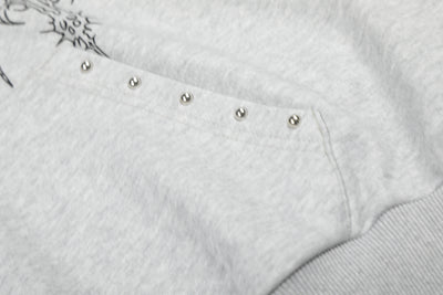 Sudadera con Capucha Retro Estilo Europeo Americano con Tachuelas Cruzadas para Hombre - Image 21