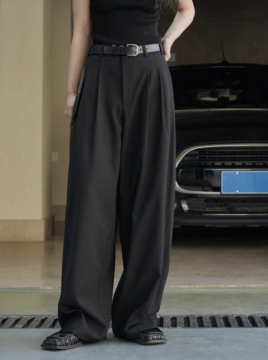 Pantalón Casual Holgado de Cintura Alta con Textura para Mujer - Image 19