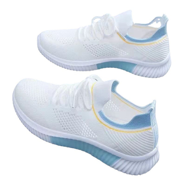 Zapatillas Deportivas Flyknit Blancas Transpirables - Malla Fresca para Verano