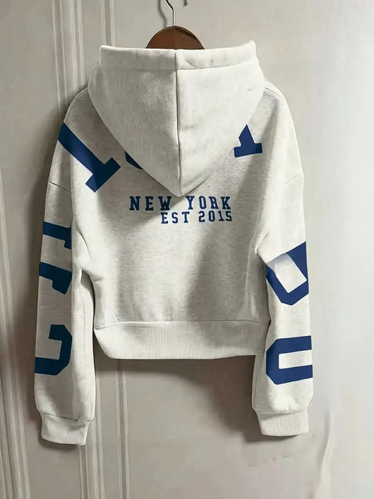 Sudadera Oversized Vintage con Estampado de Letras Llamativo - Image 4