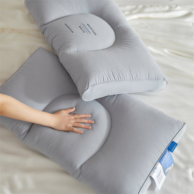 Almohada Alta de Algodón Lavable con Protección Antibacteriana - Image 3
