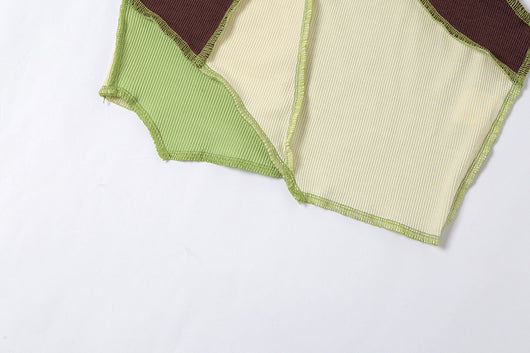 Playera Coctel sin Mangas Cuello Redondo Bicolor Ajustada - Image 8