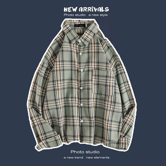 Abrigo Retro de Cuadros para Hombre - Estilo Suelto y Personalidad - Image 22