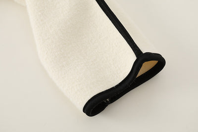 Abrigo Cropped con Cuello Alto y Ribete Contrastante - Image 19