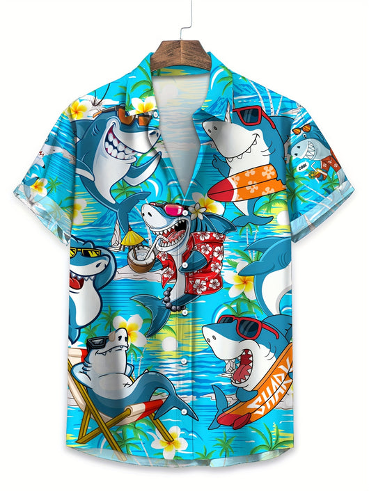 Camisa Manga Corta Hombre Estampado Floral 3D - Image 16