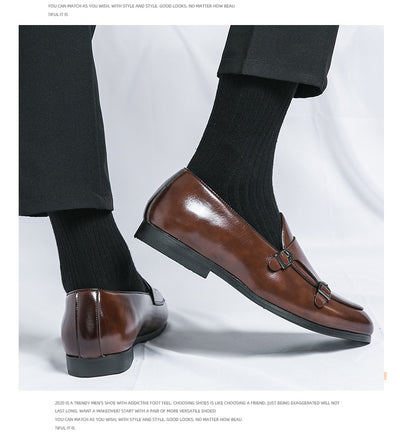 Zapatos de Cuero para Hombre Otoño con Doble Hebilla - Image 14