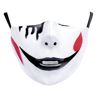 Halloween funny face mask with a digital print of a nose and two large buck teeth, featuring black ear loops. - Image 29