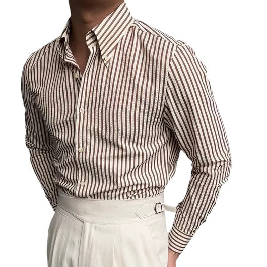 Camisa de Algodón Seersucker Primavera para Hombre - Image 5