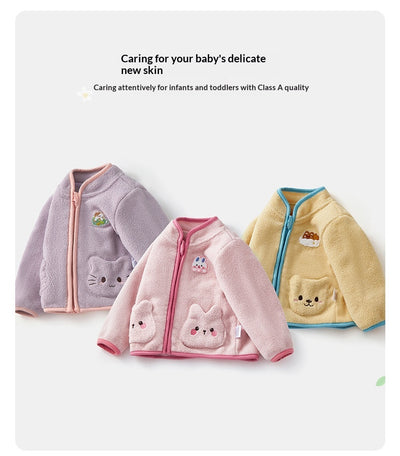 Abrigo Polar Infantil Conejo Adorable para Otoño e Invierno - Image 15