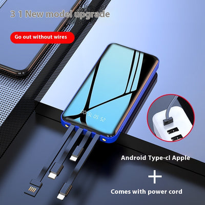 Powerbank 20000 mAh con Cable Integrado - Carga Rápida
