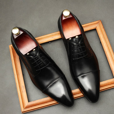 Zapatos Formales de Cuero para Hombre con Doble Articulación - Versión Europea - Image 2