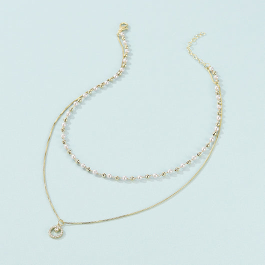Collar Colgante Doble Perla Wind Ins para Mujer - Image 5