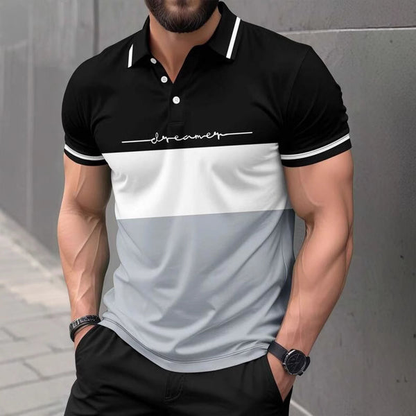 Polo Manga Corta con Tecnología 3D Impresa para Hombre