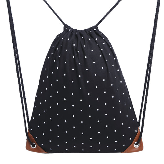 Bolsa de Lona con Lunares y Cordón Ajustable - Image 2