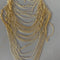 Fashion Chest Chain Jewelry Multilayer Rhinestones Gold